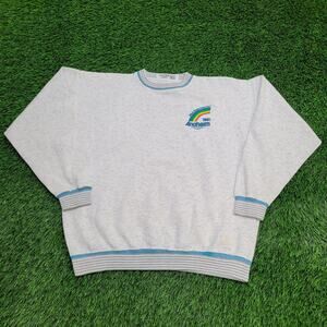 Vintage 1991 Anaheim Sweatshirt Women L/XL 24x23 Ringer Baggy